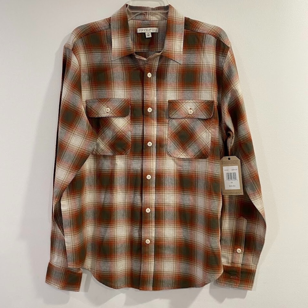 FRYE & CO Men's Classic Copper Brown Shirt Size M‎